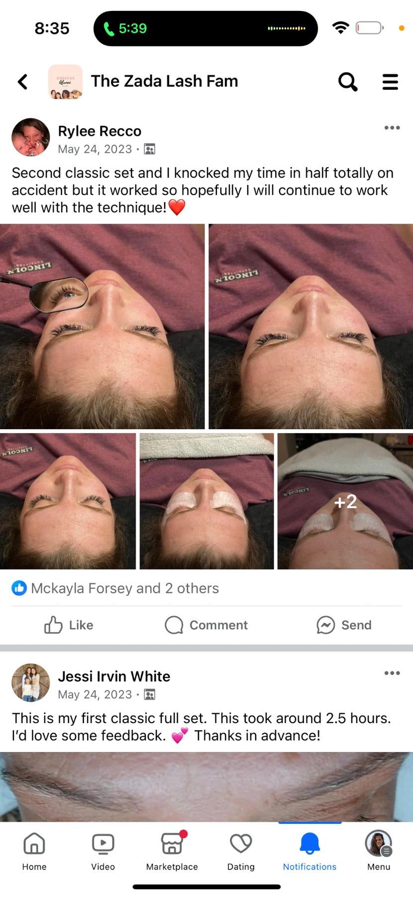 Original 2023 Zada community post by Rylee Recco