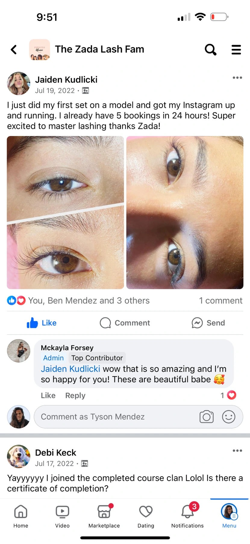 Original 2022 Zada community post by Jaiden Kudlicki