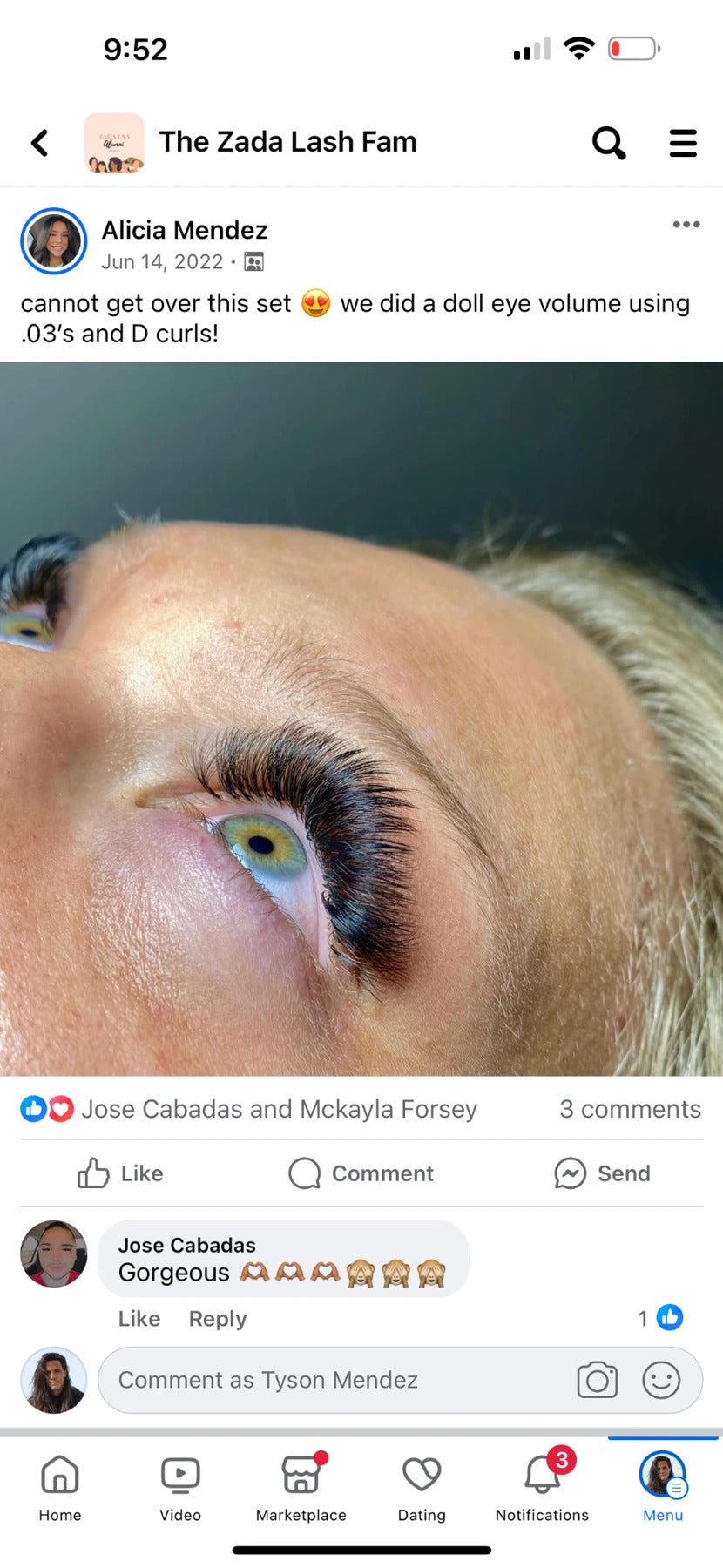 Original 2022 Zada community post by Alicia Mendez