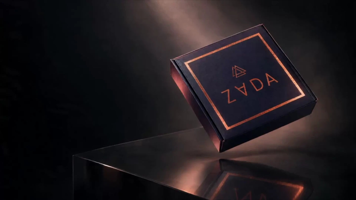 The Zada professional training box, suspended in dark space